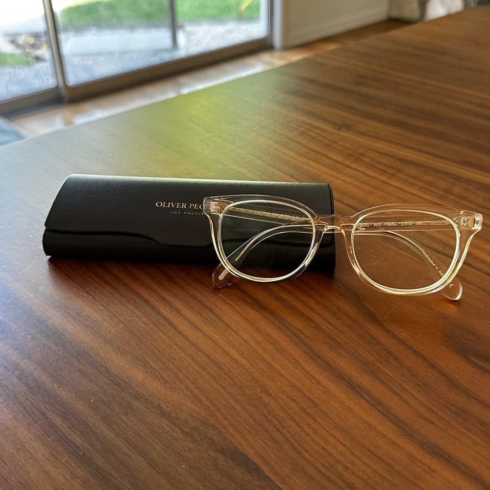 Oliver Peoples Hilde Light Pink Acetate Frame Glasses